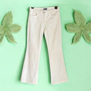 Anlo Women's Cream Flare & Wide Leg Jeans 28